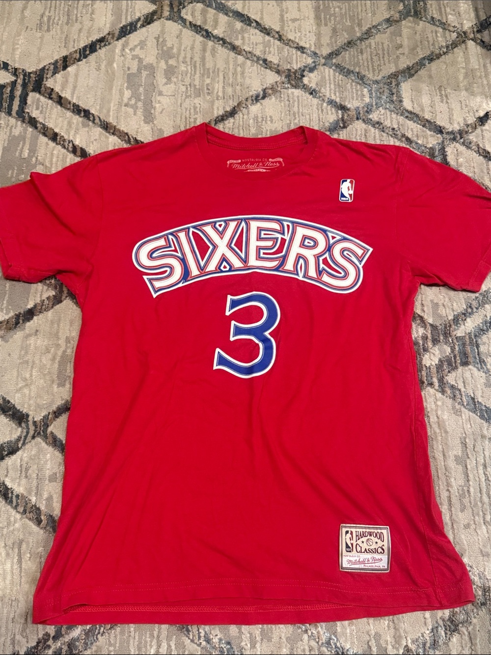 Philadelphia Sixers #3 Iverson Hardwood Classics Tee